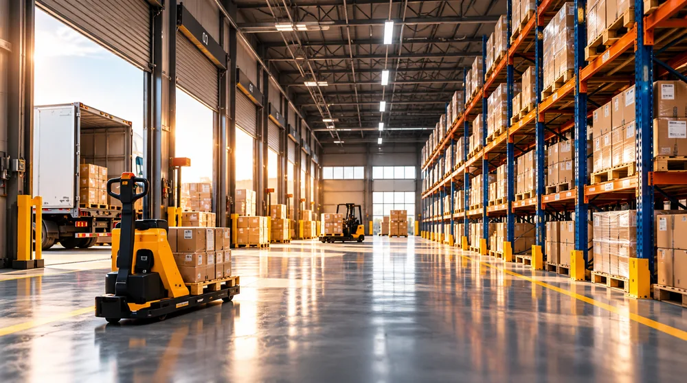 Warehouse logistics aisle